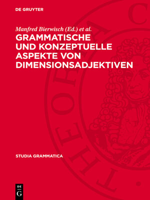 cover image of Grammatische und konzeptuelle Aspekte von Dimensionsadjektiven